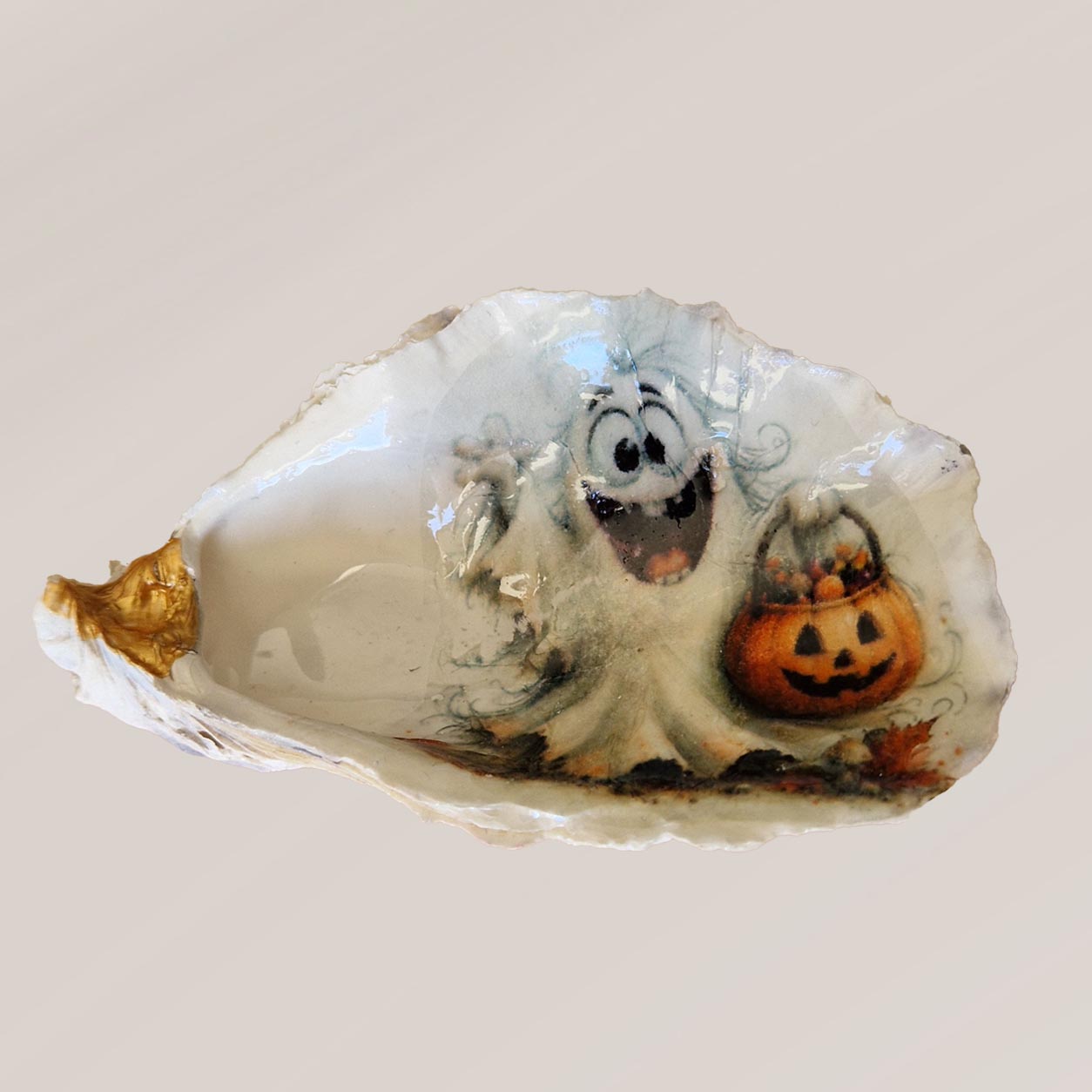 Coquille décorative artisanale Halloween – Création unique – Image 2