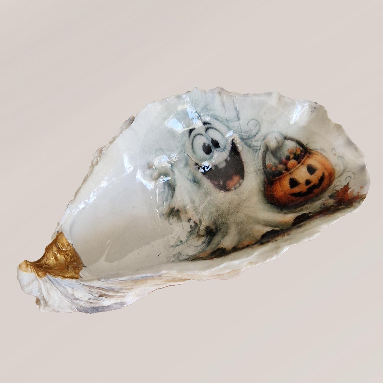 Coquille décorative artisanale Halloween – Création unique – Image 3