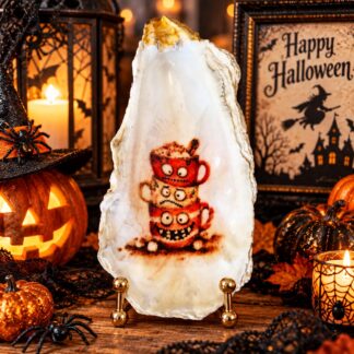 Coquille décorative artisanale Halloween – Création unique