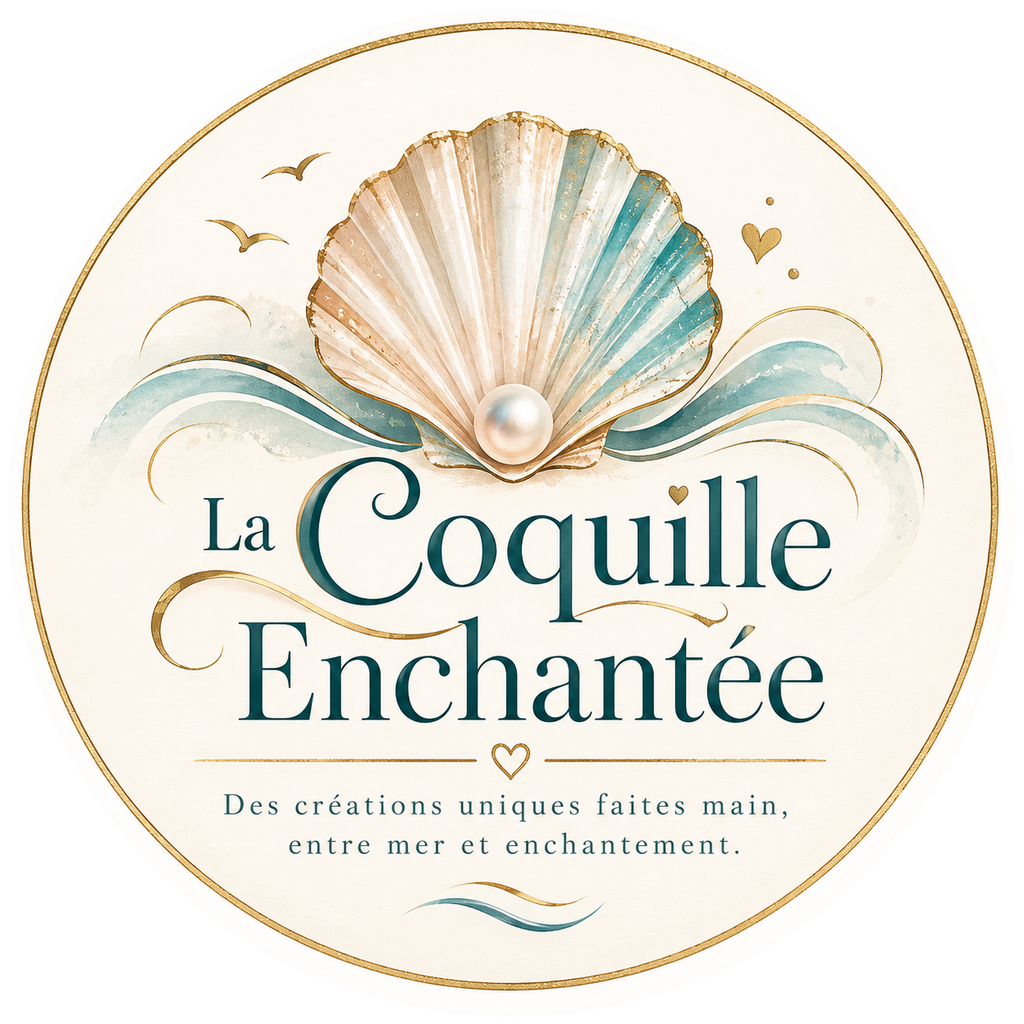 Logo La Coquille Enchantée, créations artisanales en coquilles d’huîtres