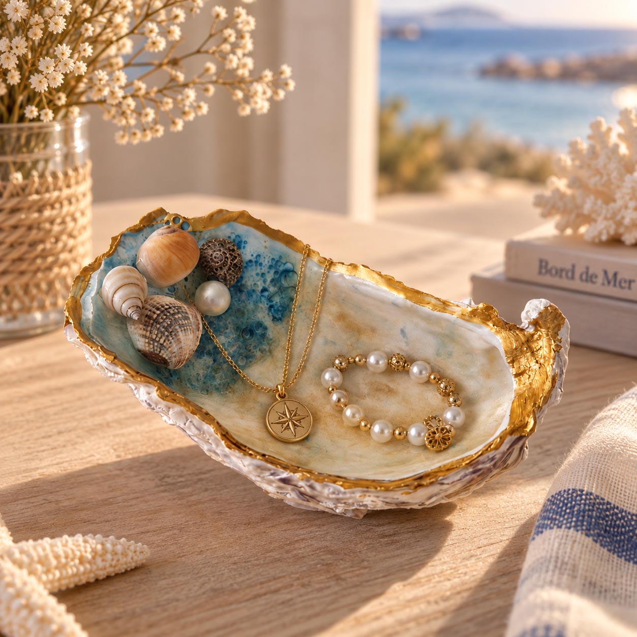 Coquille décorative porte bijoux - Gamme Evasion